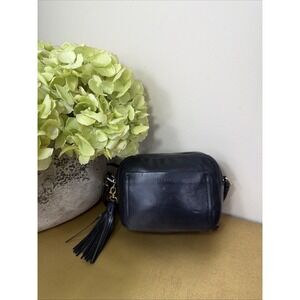 The Horse Garmentory Leather Crossbody Bag Black Tassle Double Zip & Card Holder